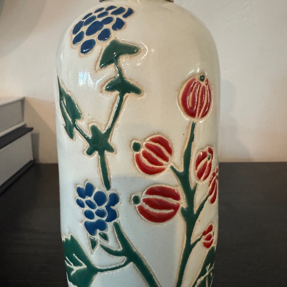 NEW Anthropologie Printed Ceramic Soap Dispenser, Anja White - Picture 4 of 4